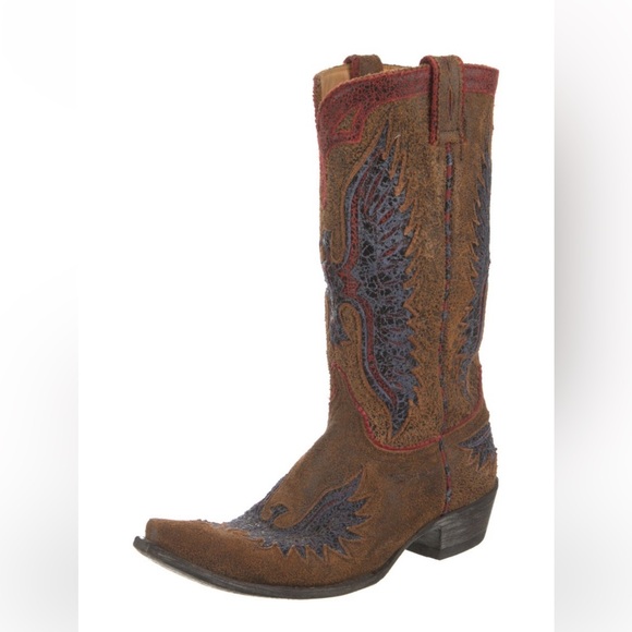 OLD GRINGO COWGIRL BOOTS Eagle design with a touch of Americana RTL $725 EUC 11 - Picture 5 of 6